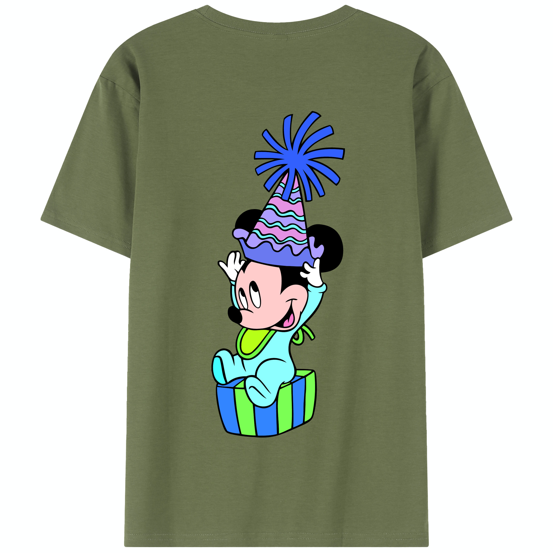 （画像用） ミッキーマウス Mickey Mouse 綿100％半袖Tシャツ（背面プリント）